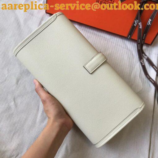 Replica Hermes Jige Elan 29 Clutch Bag In Beton Epsom Leather 5