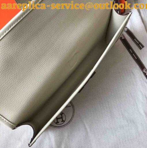 Replica Hermes Jige Elan 29 Clutch Bag In Beton Epsom Leather 7