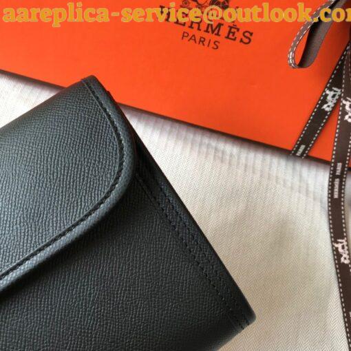 Replica Hermes Jige Elan 29 Clutch Bag In Black Epsom Leather 5