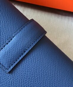 Replica Hermes Jige Elan 29 Clutch Bag In Blue Agate Epsom Leather 2