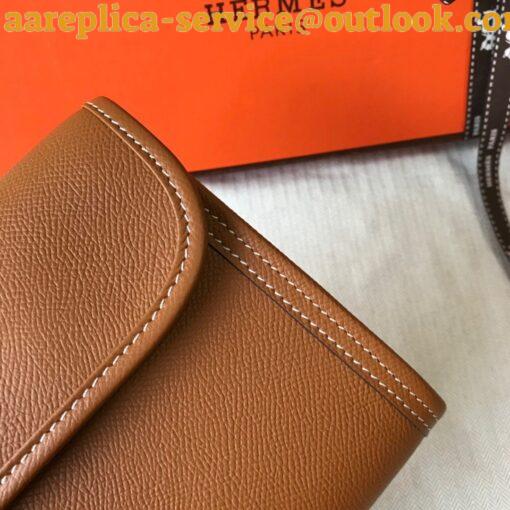 Replica Hermes Jige Elan 29 Clutch Bag In Gold Epsom Leather 3