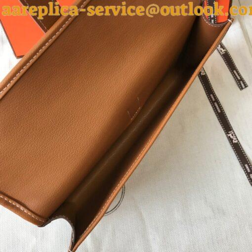 Replica Hermes Jige Elan 29 Clutch Bag In Gold Epsom Leather 6