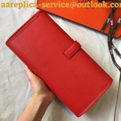 Replica Hermes Jige Elan 29 Clutch Bag In Red Epsom Leather 3