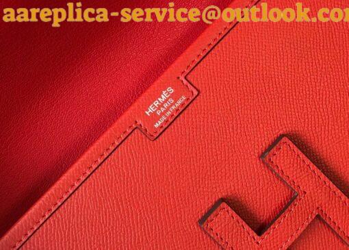 Replica Hermes Jige Elan 29 Clutch Bag In Red Epsom Leather 4