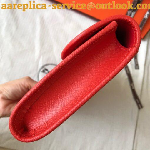 Replica Hermes Jige Elan 29 Clutch Bag In Red Epsom Leather 5