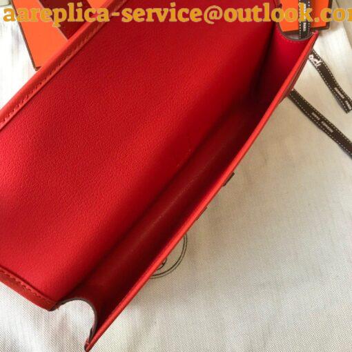 Replica Hermes Jige Elan 29 Clutch Bag In Red Epsom Leather 6