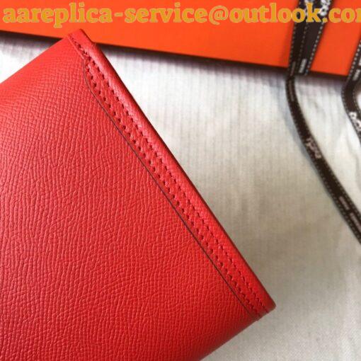 Replica Hermes Jige Elan 29 Clutch Bag In Red Epsom Leather 7