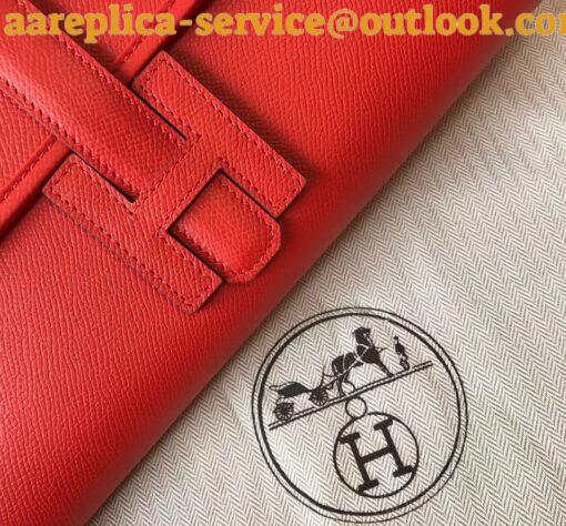 Replica Hermes Jige Elan 29 Clutch Bag In Red Epsom Leather 8