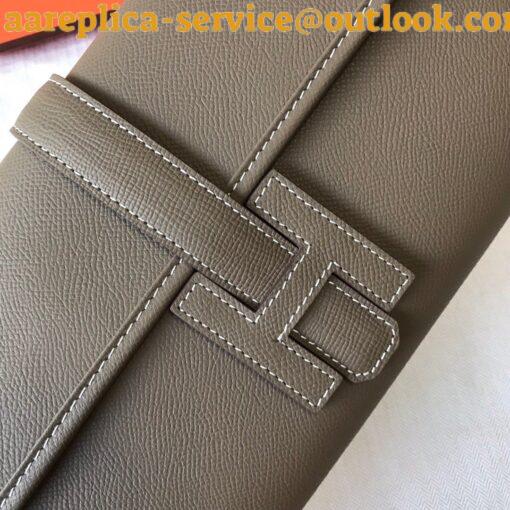 Replica Hermes Jige Elan 29 Clutch Bag In Taupe Epsom Leather 2