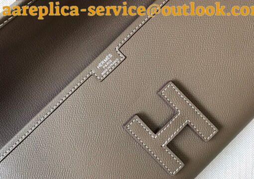 Replica Hermes Jige Elan 29 Clutch Bag In Taupe Epsom Leather 4