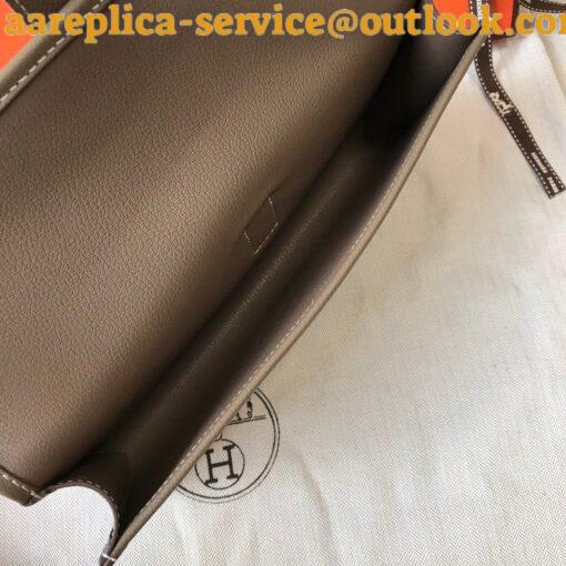 Replica Hermes Jige Elan 29 Clutch Bag In Taupe Epsom Leather 6