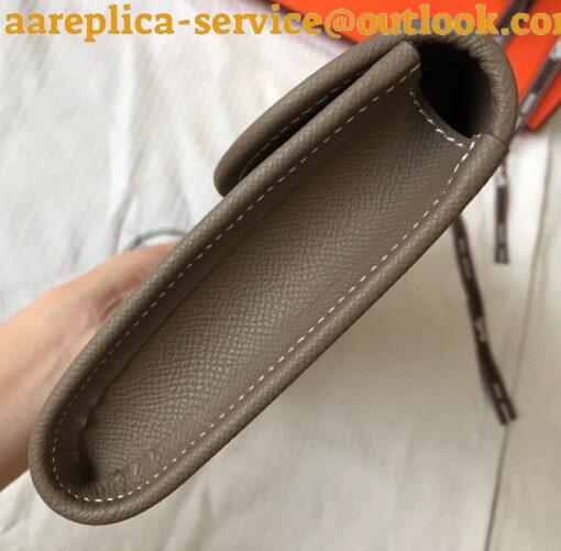 Replica Hermes Jige Elan 29 Clutch Bag In Taupe Epsom Leather 8