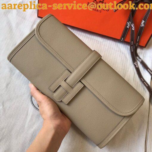 Replica Hermes Jige Elan 29 Clutch Bag In Tourterelle Epsom Leather