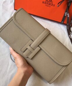 Replica Hermes Jige Elan 29 Clutch Bag In Tourterelle Epsom Leather 2