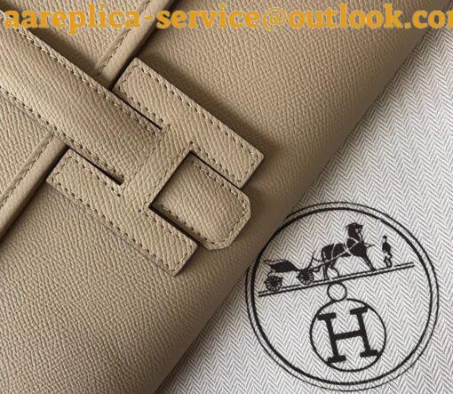 Replica Hermes Jige Elan 29 Clutch Bag In Tourterelle Epsom Leather 8