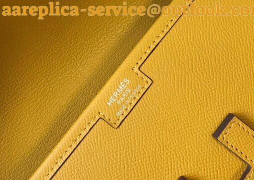 Replica Hermes Jige Elan 29 Clutch Bag In Yellow Epsom Leather 3