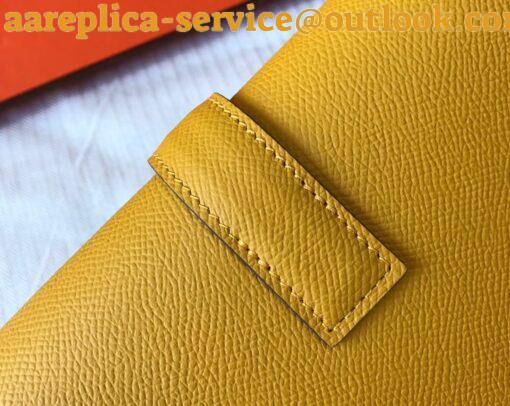 Replica Hermes Jige Elan 29 Clutch Bag In Yellow Epsom Leather 4