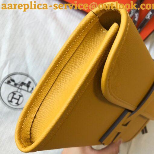 Replica Hermes Jige Elan 29 Clutch Bag In Yellow Epsom Leather 5