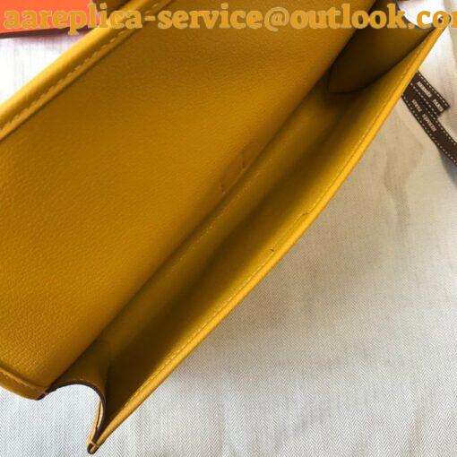 Replica Hermes Jige Elan 29 Clutch Bag In Yellow Epsom Leather 7