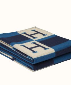 Replica Hermes Marine Avalon Bayadere Throw Blanket