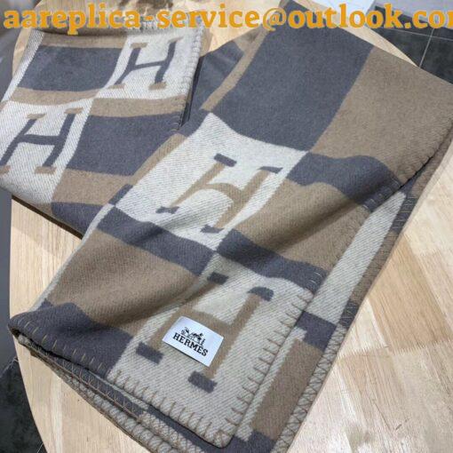 Replica Hermes Nature Avalon Bayadere Throw Blanket 9