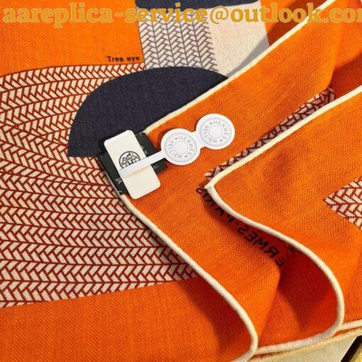 Replica Hermes Orange Mon Premier Galop Shawl 140 4