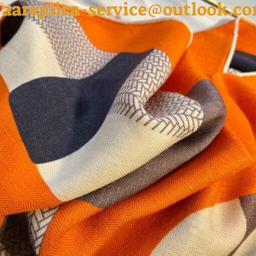 Replica Hermes Orange Mon Premier Galop Shawl 140 5