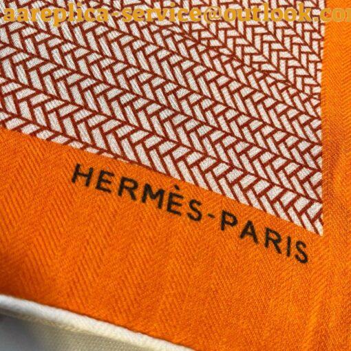 Replica Hermes Orange Mon Premier Galop Shawl 140 9