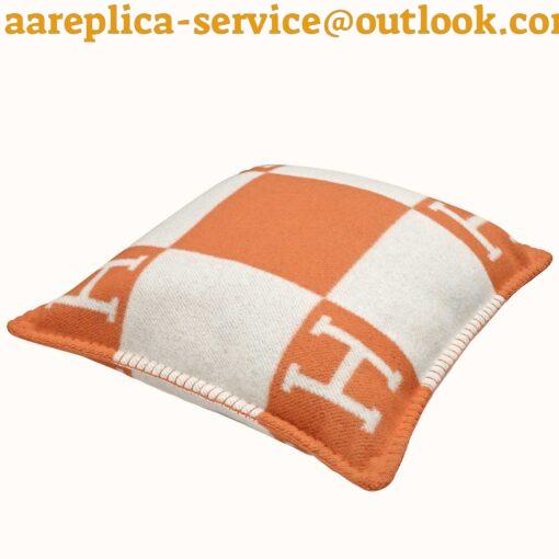 Replica Hermes Orange Small Avalon Pillow Cover