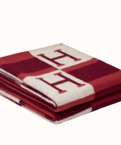 Replica Hermes Rouge Avalon Bayadere Throw Blanket