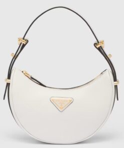 Replica Prada Arque Mini Shoulder Bag in White Leather