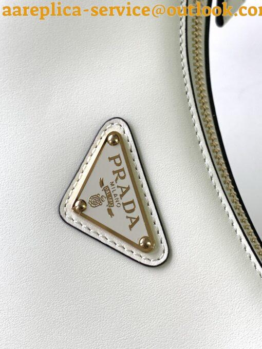 Replica Prada Arque Shoulder Bag in White Leather 9