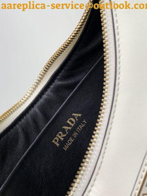 Replica Prada Arque Shoulder Bag in White Leather 11