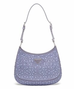 Replica Prada Cleo Bag In Wisteria Satin with Cystal Appliques