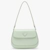 Replica Prada Cleo Small Bag In White Brushed Leather 11