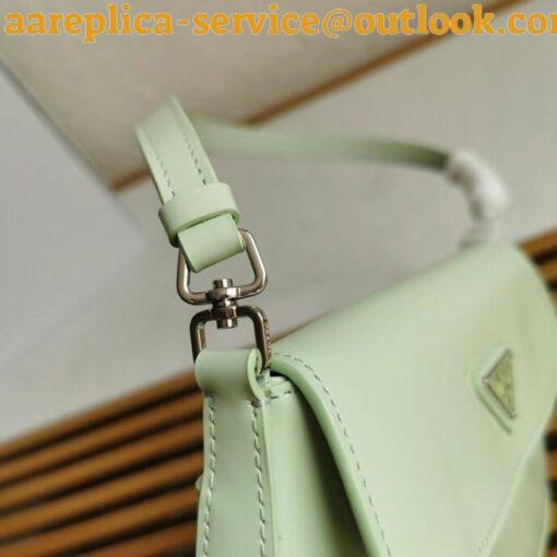 Replica Prada Cleo Flap Bag In Aqua Brushed Leather 4