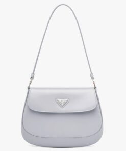 Replica Prada Cleo Flap Bag In Blue Brushed Leather