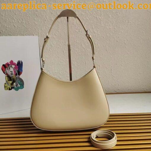 Replica Prada Cleo Large Bag In Beige Brushed Leather 4