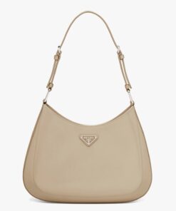 Replica Prada Cleo Large Bag In Beige Brushed Leather