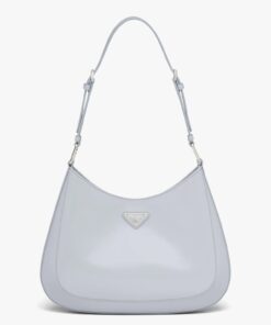 Replica Prada Cleo Large Bag In Blue Brushed Leather