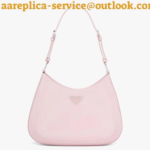 Replica Prada Cleo Large Bag In Pink Brushed Leather