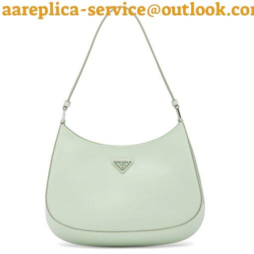 Replica Prada Cleo Small Bag In Aqua Brushed Leather