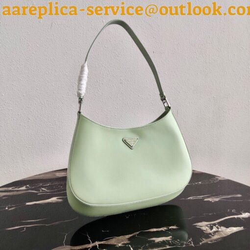 Replica Prada Cleo Small Bag In Aqua Brushed Leather 4