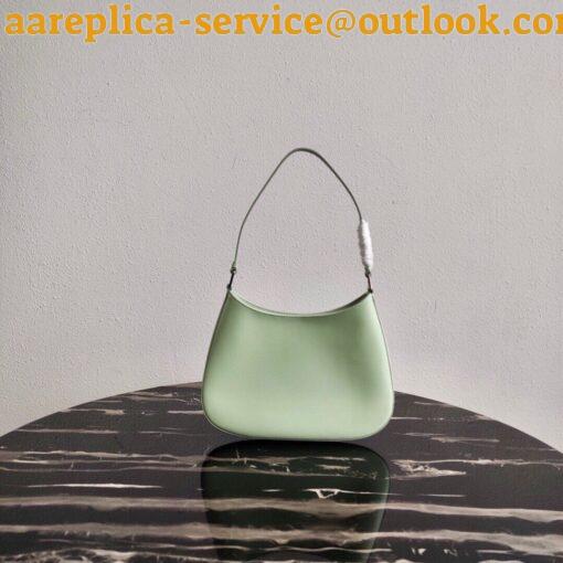 Replica Prada Cleo Small Bag In Aqua Brushed Leather 6