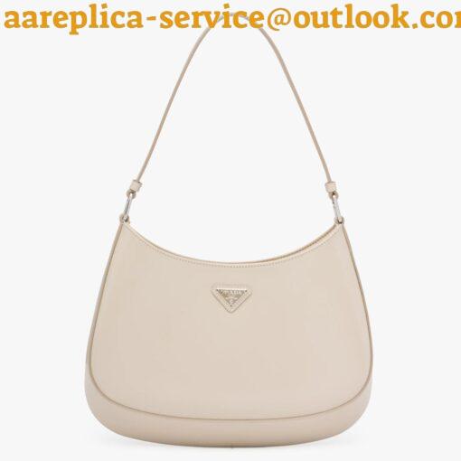 Replica Prada Cleo Small Bag In Beige Brushed Leather