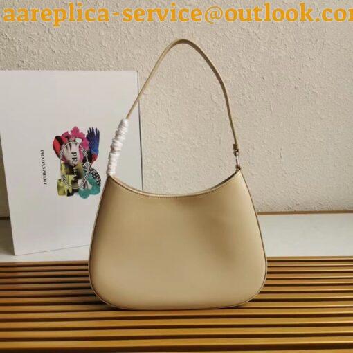 Replica Prada Cleo Small Bag In Beige Brushed Leather 7