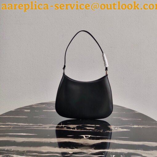 Replica Prada Cleo Small Bag In Black Brushed Leather 4