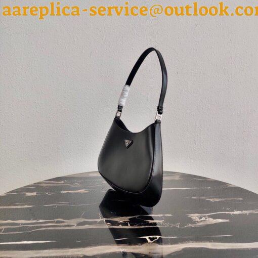 Replica Prada Cleo Small Bag In Black Brushed Leather 5