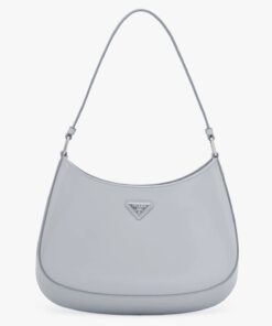 Replica Prada Cleo Small Bag In Blue Brushed Leather