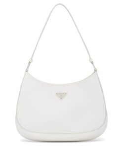 Replica Prada Cleo Small Bag In White Brushed Leather